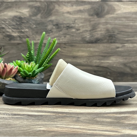 NIB Sorel Roaming Decon Leather Slide Sandal Sea Salt - Picture 5 of 12